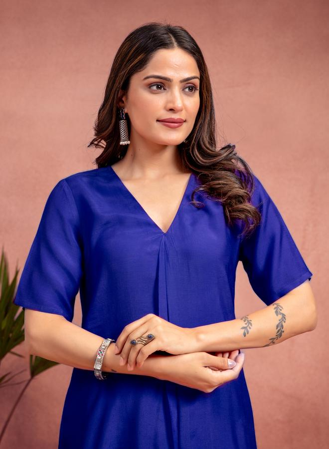 KASYA Women Solid Muslin Top and Pants Co-Ords - Image 4