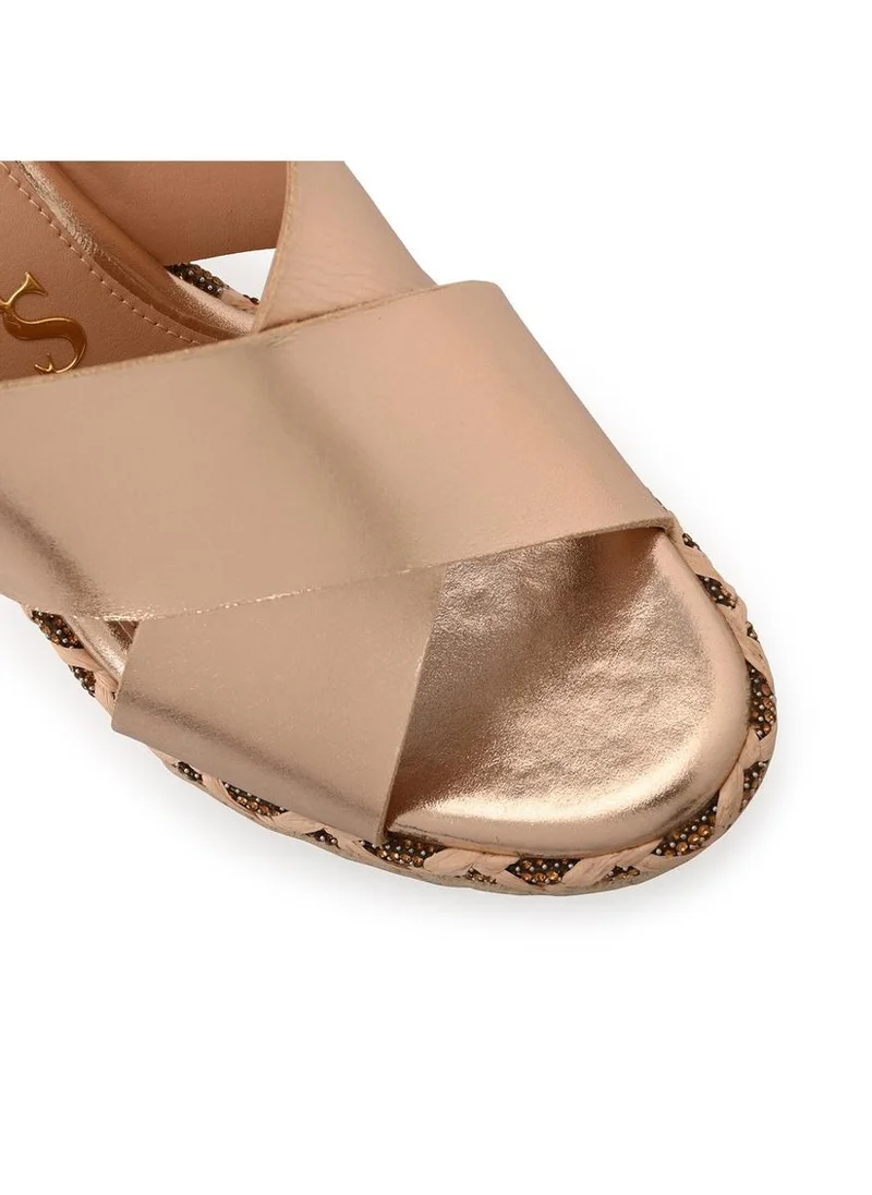 Carmen Steffens  Golden Wedge Sandal Gold for Women | Best Price UAE
