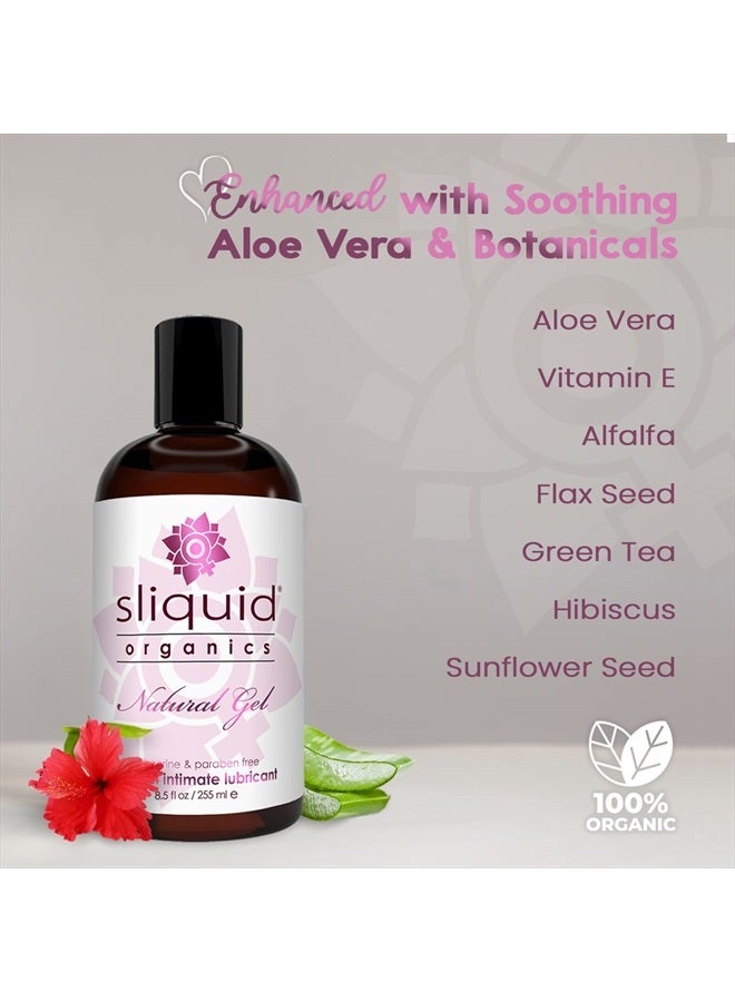 Sliquid Organics Water-Based Lube - Aloe Vera Leaf Infused with Organic Oils & Botanicals, Natural Lubricating Gel for Women/Men/Couples, Unscented, 4.2 Fl Oz  - Image 4