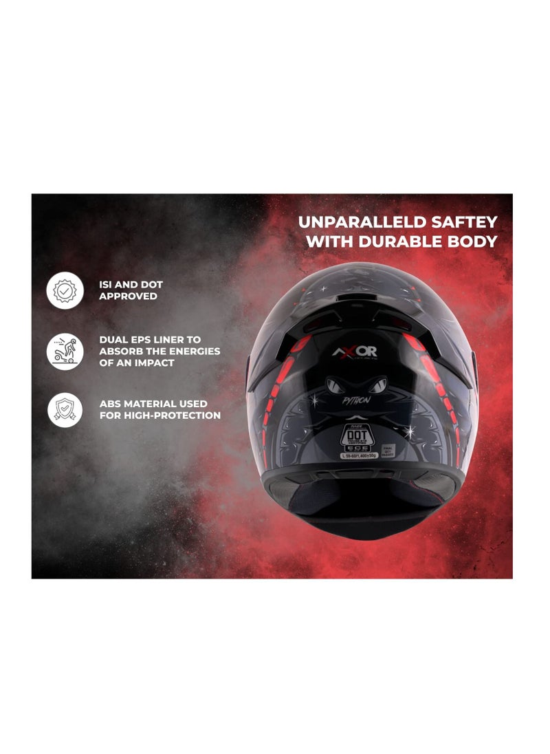AXOR - Axor Rage Python Black Grey Helmet - Image 1