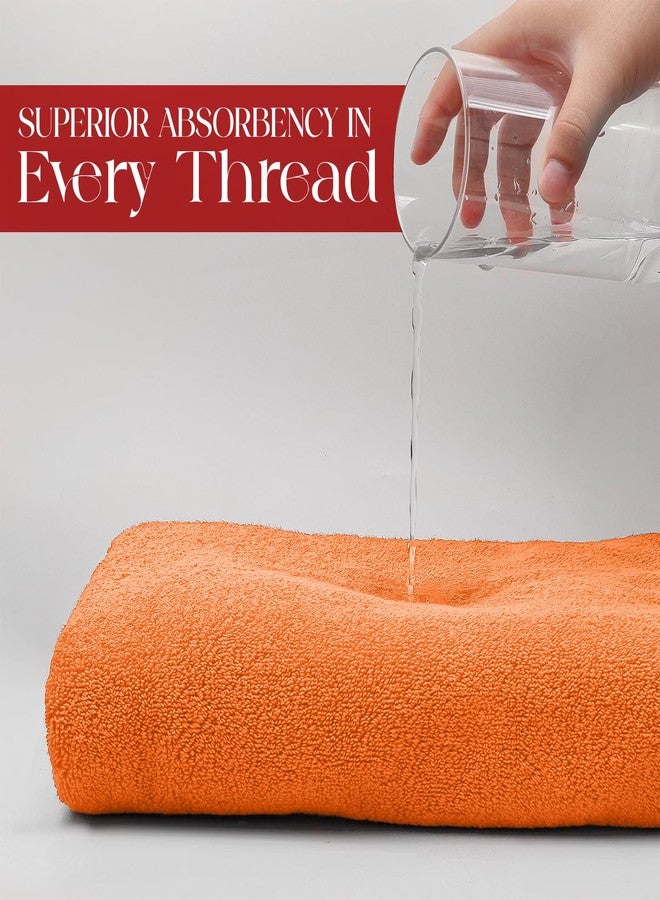 RIVERSIDE Pack of 1 Jumbo Bath Sheet 40 x 80 Inches - Extra Large Bath Towel, Super Soft & Highly Absorbent, 100% Cotton Quick Dry, Perfect to Wrap Yourself in - Orange - Image 3