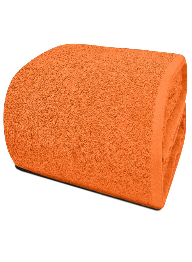 RIVERSIDE Pack of 1 Jumbo Bath Sheet 40 x 80 Inches - Extra Large Bath Towel, Super Soft & Highly Absorbent, 100% Cotton Quick Dry, Perfect to Wrap Yourself in - Orange - Image 1