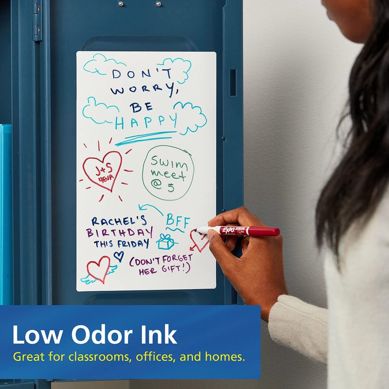 EXPO Dry Erase Markers Whiteboard Markers with Low Odor Ink Fine Tip Assorted Vibrant Colors 21 Count - Image 4