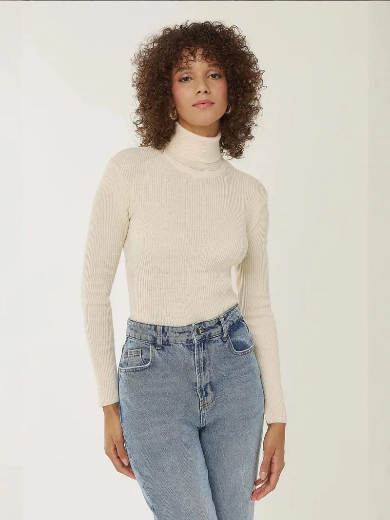 هيكاب Slim Fit Turtleneck Sweater