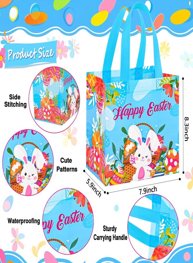 DECHISY 18Pack Easter Egg Hunt Bags, 8.3×7.9×6 inch Large Easter Bags with Handles,Bunny&Chick Egg Hunt Baskets for Kids, Adults, Party Supplies and Holiday Decor(Yellow) - Image 3