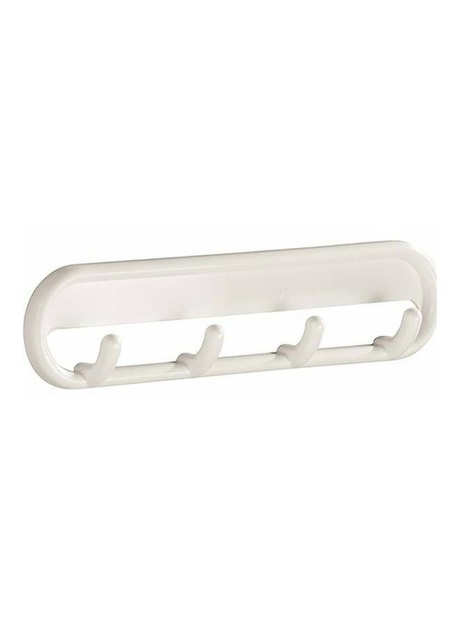 InterDesign Adhesive Key Hook Rack White Medium  - Image 2