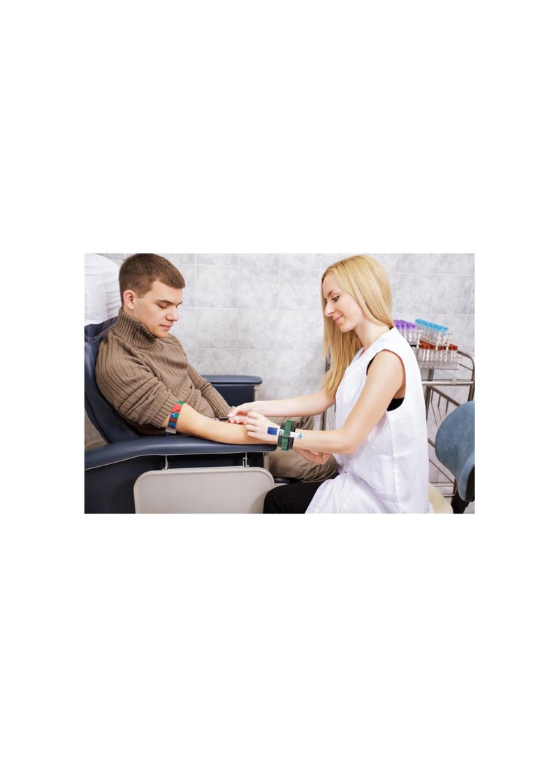 silvercnc - 6 Pack Phlebotomy Tube Holder Wristband Blood Draw Tube Bracelet Strap Blood Draw Kit Phlebotomy - Image 1