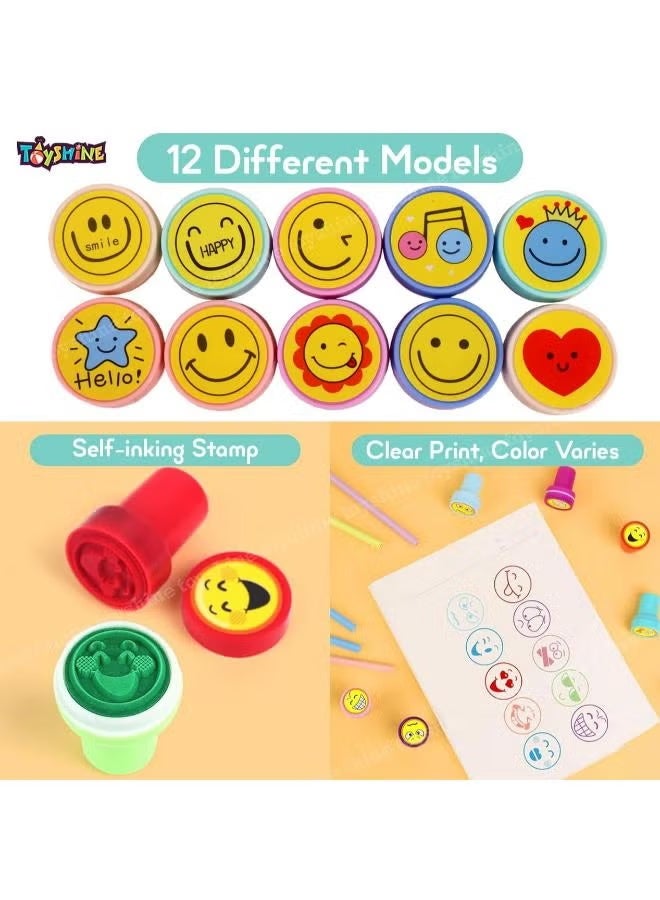 Toyshine 30 pcs Emoji Stamps for Children SelfInking Stamp for Party Gifts for Children Thank You Party Gift for Boys Girls - Image 4