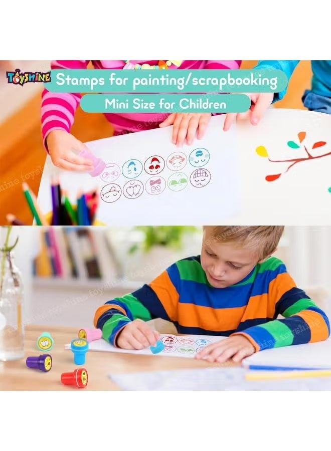 Toyshine 30 pcs Emoji Stamps for Children SelfInking Stamp for Party Gifts for Children Thank You Party Gift for Boys Girls - Image 2