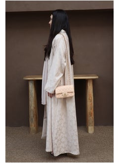 Jimmy Le Bond Luxury Full-Length Abaya with Matching Scarf – Beige  - Image 4