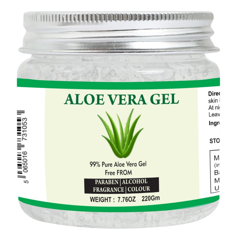Raslok Aloe Vera Gel | 100% Pure Natural Aloe Gel | For Moisturizing Face Skin & Hair Care,Durable Moisturizing Hydrating Soothing | Non-Sticky (7.76 oz) - Image 1