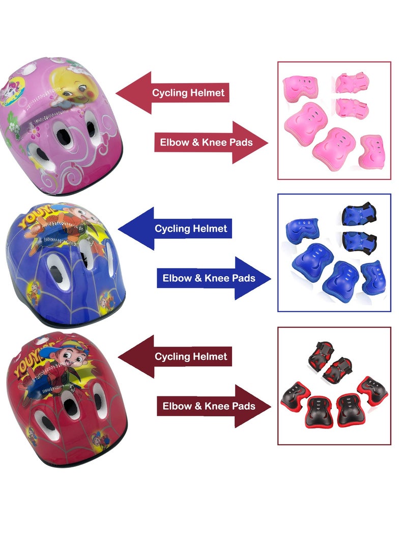 سبال مجموعة خوذة دراجة للأطفال مع واقيات ركبة وخوذة وكوع وواقيات معصم قابلة للتعديل للأطفال من سن 3 إلى 10 سنوات، مجموعة معدات حماية للأطفال للرياضة وركوب الدراجات والتزلج على الجليد والسكوتر - Image 5