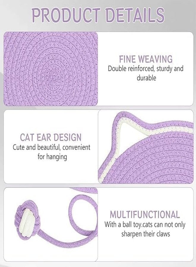Birudmart Cat Scratcher Mat, Cotton Rope Cat Scratch Pad, 16.5'' Round Horizontal Floor Cat Scratching Pads for Indoor Cats, Cat Furniture Protector for Wall, Couch, Carpets, Sofa - Image 5