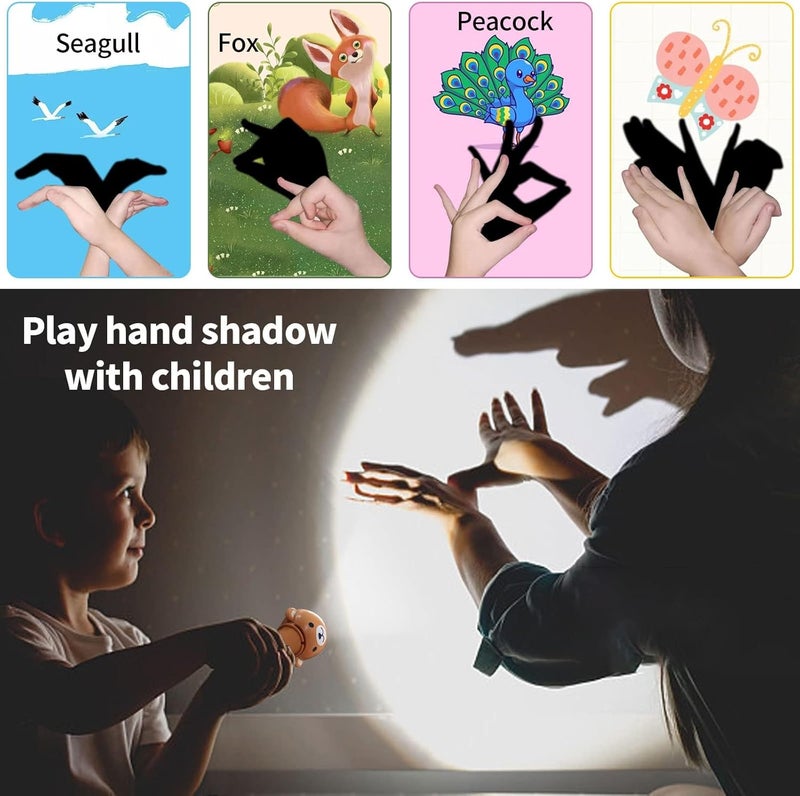 Excefore Kids Flashlight Color Bear Projector, Flashlight Projector Toy for Boys Girls, with 48 Patterns, 26 Letter Educational Learning Projector Toys for Girls Boys Cognition Bedtime Education - Image 2