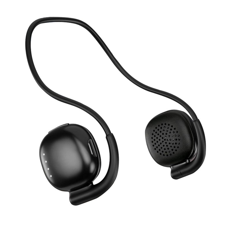 CHUYI Wireless Earphone Over Ear Wireless Bluetooth Headphones Behind The Head, Foldable Wireless Stereo Wrap Around Head Headset On-Ear Earphones for Workout Office Walking, 23Hrs Music Time (Black) - Image 1
