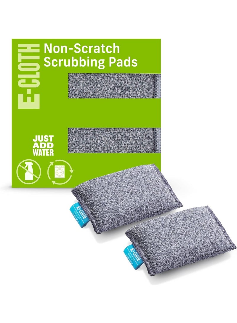 e-cloth E-Cloth Non-Scratch Scrubbing Pads - Scrubbing Dish Sponges Kitchen Cleaning Kit - Reusable Scrubber Sponges for Dishes and Cleaning - Non-Scratch Scrubbers for Cleaning - 2-Pack - Image 1