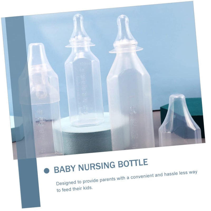 Disposable Newborn Milk Bottles 5 Pack with Colic Vent Easy Hold Transparent Measurement - Image 3