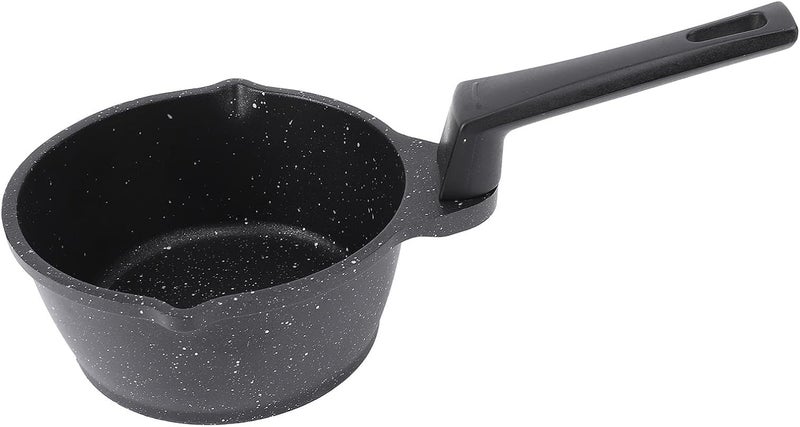 Hot Oil Pan, Aluminum Alloy Maifan Stone Nonstick Coating Compact Deep Design Milk Pan, Small Sauce with Handle for Chocolate Butter Milk Heating (Style 1) - Image 2