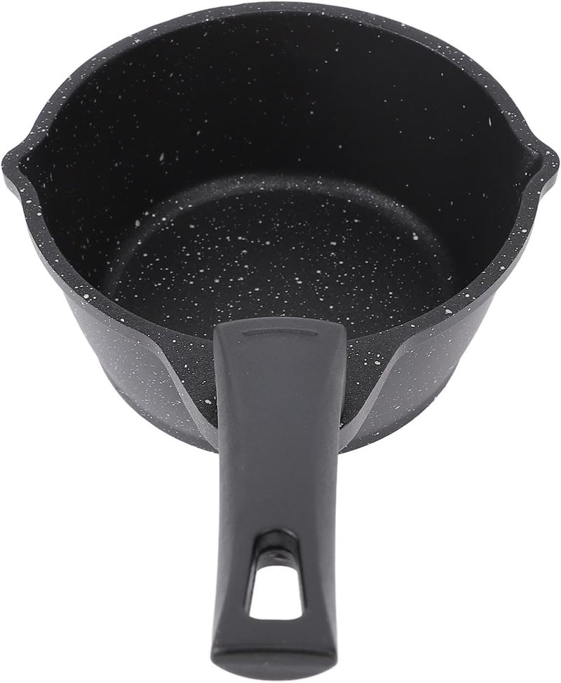 Hot Oil Pan, Aluminum Alloy Maifan Stone Nonstick Coating Compact Deep Design Milk Pan, Small Sauce with Handle for Chocolate Butter Milk Heating (Style 1) - Image 4