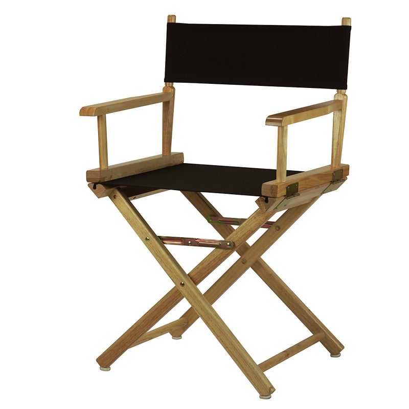 Casual Home Casual Home 18 Directors Chair Natural Frame with Black Canvas