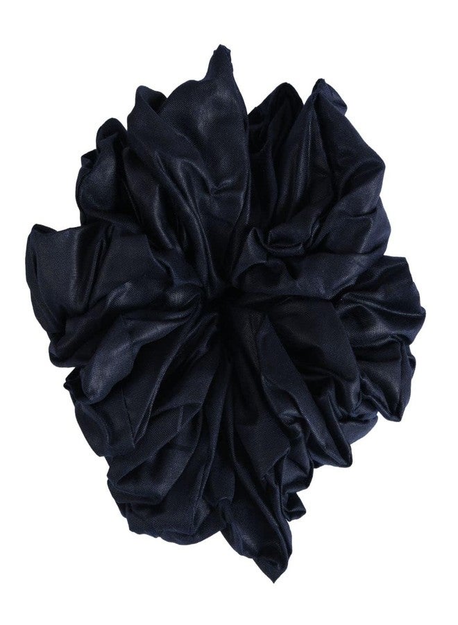 Nnr Premium Hijab Hair Scrunchies, Volume Scrunchies For Girls And Women,Pack Of 1 Pcs - Navy Blue - Image 1