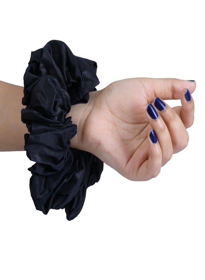 Nnr Premium Hijab Hair Scrunchies, Volume Scrunchies For Girls And Women,Pack Of 1 Pcs - Navy Blue - Image 2