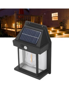 ELTRAZONE Solar Motion Sensor Wall Lamp – Wireless Waterproof LED Wall Sconce, Outdoor Solar-Powered Lighting, Automatic Dusk-to-Dawn Sensor, Energy-Efficient Black LED Wall Light for Garden, Patio, and Walkways  - Image 1