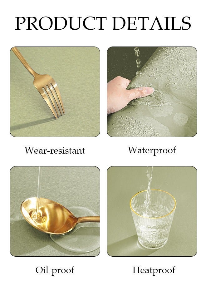 DUNISO Desk Pad Protector Mat, Dual Side PU Leather Desk Mat, Laptop Mat, Desk Protecor Mat, Large Mouse Pad Waterproof Desk Organizers Office Home Table Decor Gaming Writing Mat Smooth - Image 3