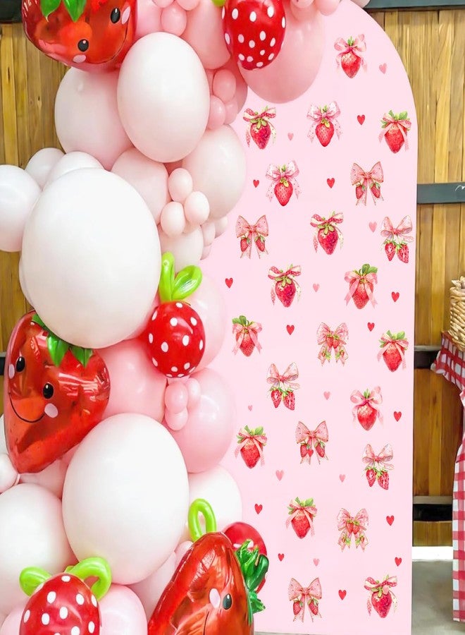 HATARU 90 PCS Strawberry Stickers Berry First Vinyl Decals for Backdrop Baby Girls Birthday Party Supplies Oh Baby Shower Decal for Strawberry Theme Balloon Arch Peel and Stick Bows Sticker Fruit Art Murals - Image 5