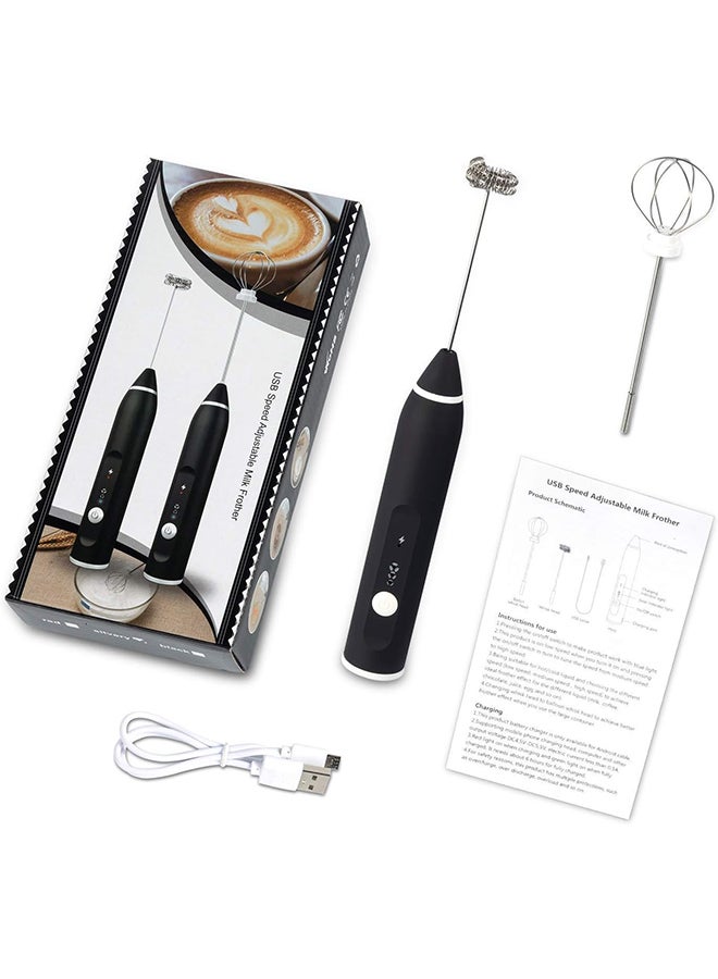 Milk Frother Handheld, Rechargeable Electric Mixer For Coffee Drink, Foam Bread Maker, 3 Speed Adjustable Hand Held Mixer For Mini Whisk, Cappuccino Latte Hot Chocolate (Black) - Image 4