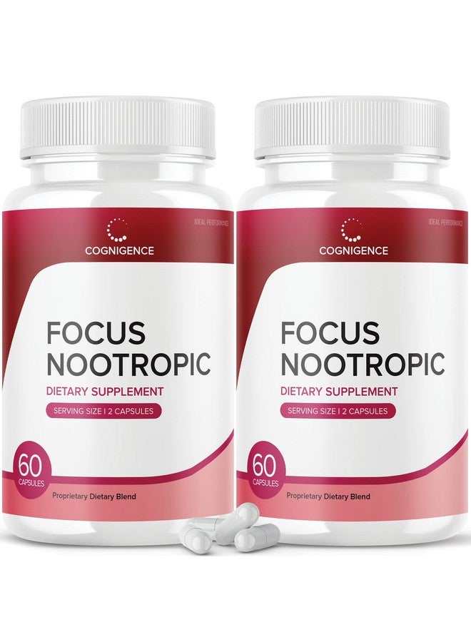IDEAL PERFORMANCE (2 Pack) Cognigence Focus Nootropic Memory Booster Supplement Pills (120 Capsules) - Image 2