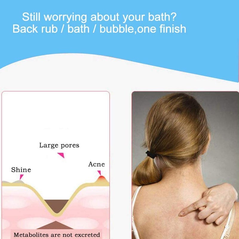 Elecsera Silicone Body Back Scrubber Bath Brush Washer Scrubber Loofah For Bathing Double Side Bathing Brush for Skin Deep Cleaning Massage Easy to Clean For Men Women - Image 2