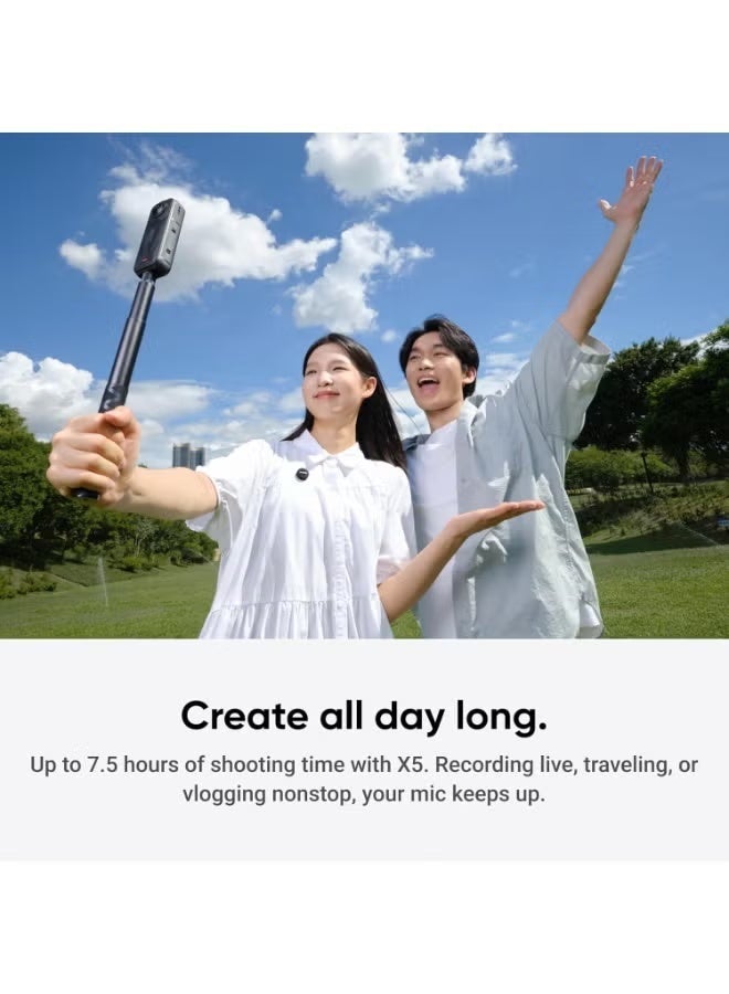 Insta360 Mic Air Transmitter, 7.9g Ultralight, Wireless Microphone X5/Ace Pro 2, Noise Cancelling, Vlog, Streaming - Image 4