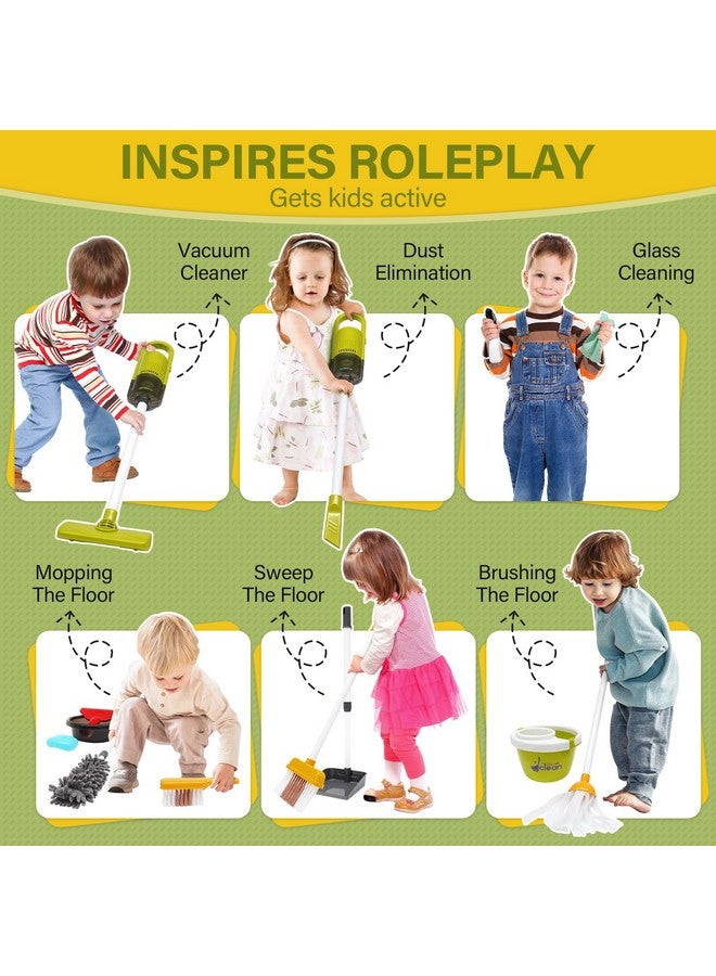 Dreamon Toddler Cleaning Set - 14Pcs Kids Cleaning Toy Set with 2-in-1 Kids Vacuum That Really Works, Pretend Home Cleaning Play Set for Toddler Age 1-4, Christmas Birthday Gift for Girls Boys - Image 3
