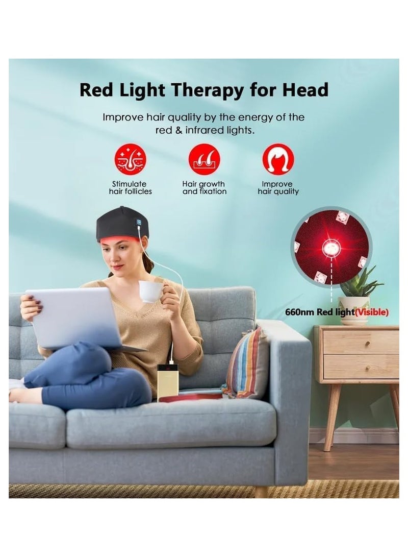 Generic Hair Growth Cap, Anti Hair Loss Helmet Electric Scalp Massager Infrared Light Therapy Hair Regrowth Treatment Hair Restoration Helmet Scalp Circulation Enhancer Anti-Thinning Cap Hair Loss Therapy  - Image 5