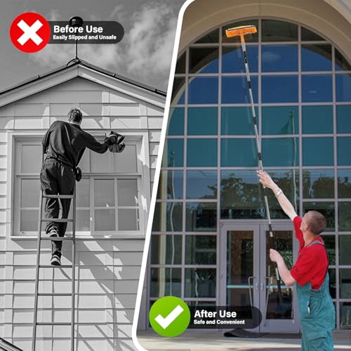 Greeily Paint Roller Extension Pole, 4ft to 12ft Paint Extension Pole Multi-Purpose Splicing Adjustment Long for Spider Brush Outdoor Spray Painting Roller Cleaning and Chandelier Replacement - Image 4
