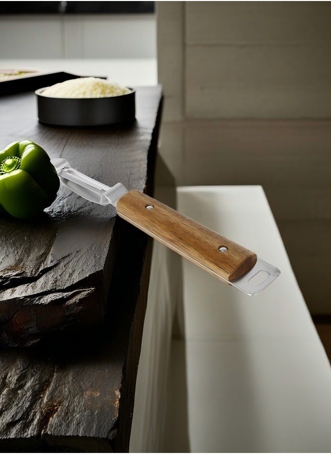 C&E Stainless Steel Peeler with Natural Wooden Grip  - Image 5