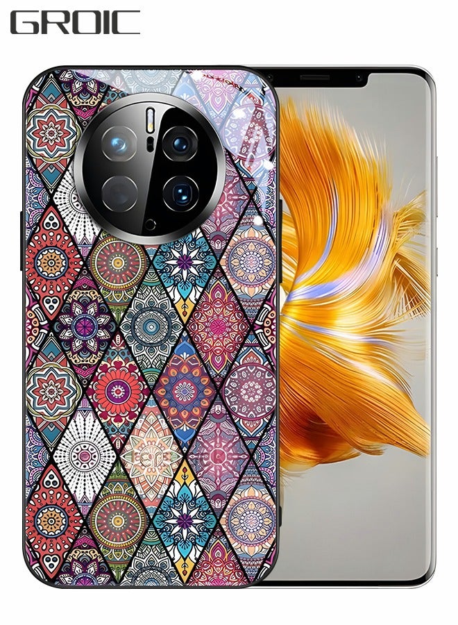 GROIC Compatible with Huawei Mate 50 Pro Phone Case Vintage Design Full Body Protective Scratch-Resistant Cover Shockproof Anti-Scratch Glass Case for Mate 50 Pro 6.74‘’ - Image 1