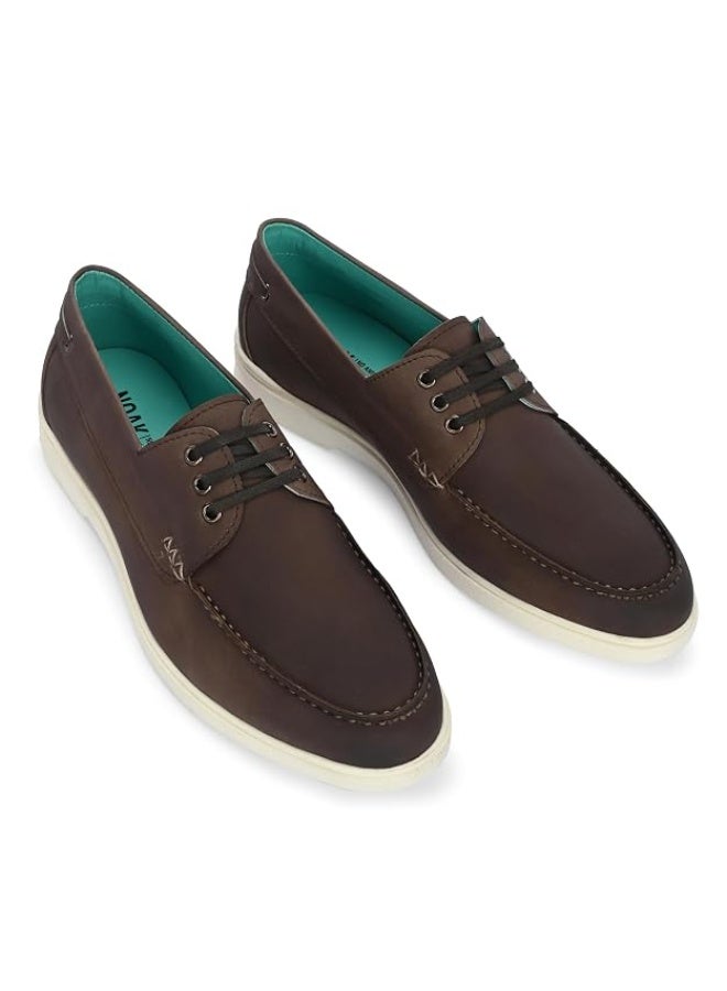 NOAK Men's Canvas Wanderers Sneakers with Organic Cactus Leather Accents - Comfortable, Flexible & Breathable - Brown, Size 7 UK - Image 4