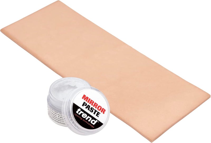 Trend Ultra Fine Mirror Paste & Premium Leather Strop, Hone and Polish Your Knives and Sharpened Tools, DWS/MP/KIT - Image 1