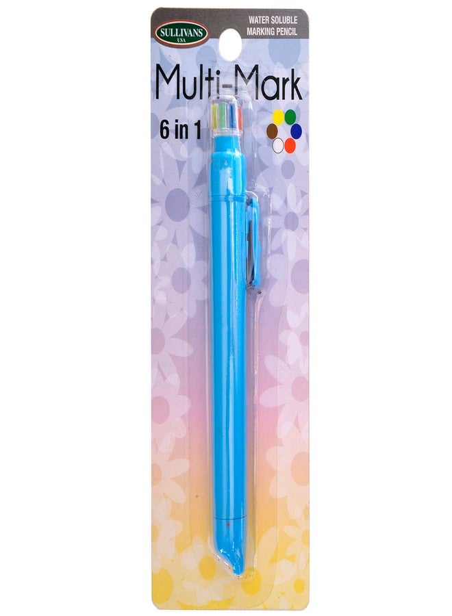 Sullivans Multi-Mark 6 In 1 Water Soluable Marking Pencil - Blue - Image 1