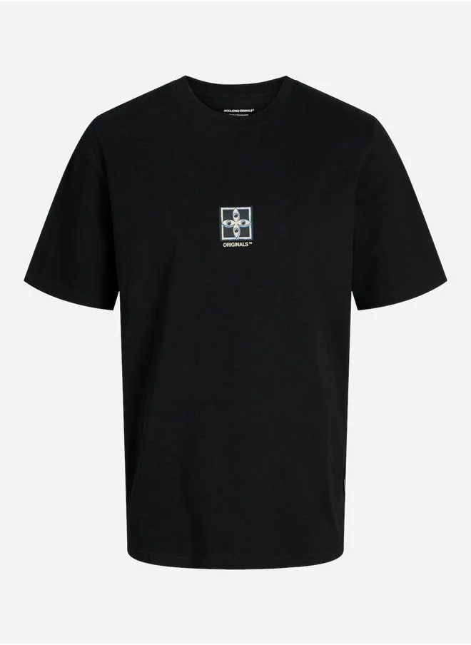 JACK & JONES Minimal Print Crew Neck T-Shirt