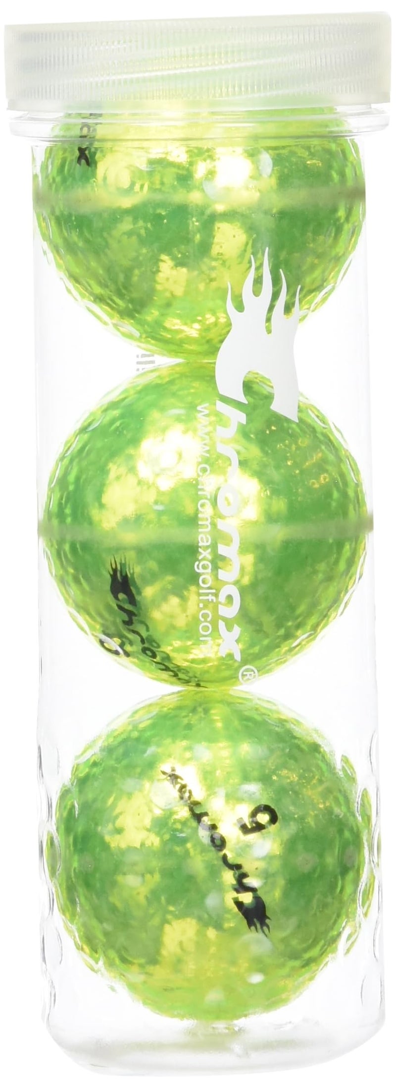 Chromax كرومكس ميتاليك كرات جولف ملونة M5 (عبوة 3 كرات)، أخضر (M5greenneon3t) - Image 1