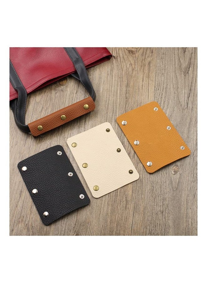 Quupy 2Pcs Handbag Handle Leather Wrap Cover Purse Wallet Handle Protectors Luggage Bag Grip Protector Saddle Craft Strap Making Supplies Brown  - Image 4