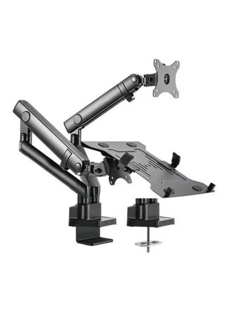 Slim Pole Mechanical Spring Monitor Arm Black