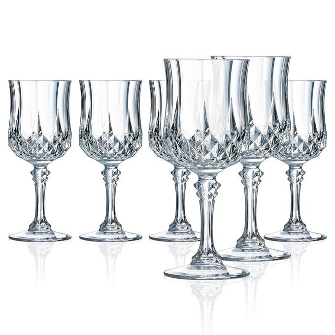 CRYSTAL CLEAR WINE GLASSES SET 230ML PREMIUM GLASSES PACK OF 12 DESIGNER GLASS FOR TAKING AND SERVING VARIOUS DRINKS TRANSPARENT_230ML WINE 12