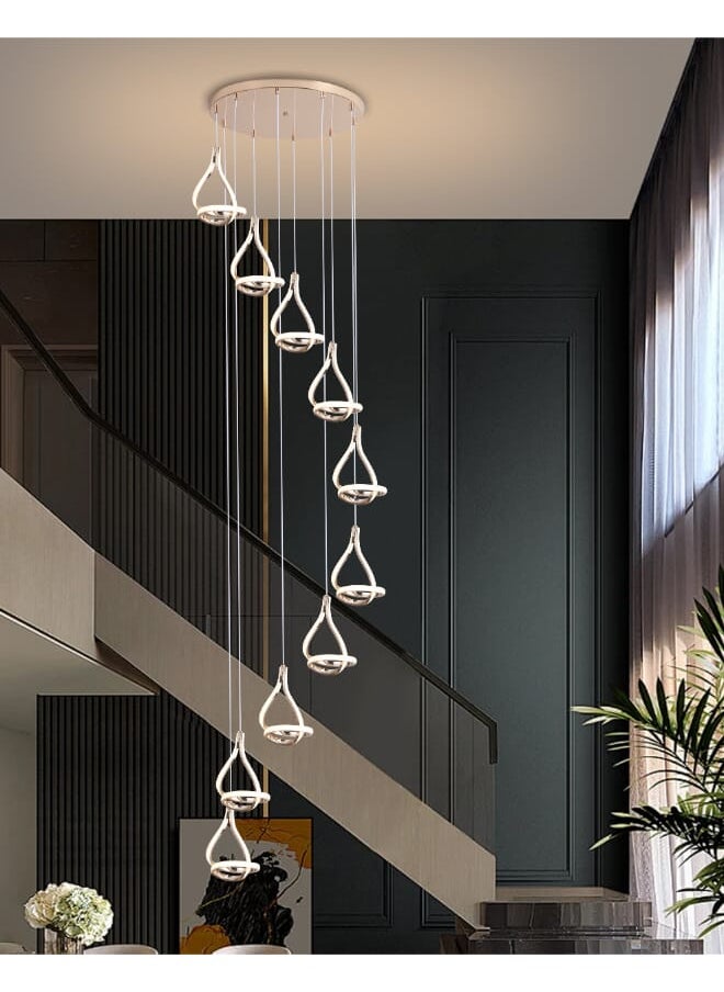Best Power Modern LED 10 Lights Chandelier 6890-10 – 3 Lighting Levels, 276W, Adjustable Length up to 250 cm – Sleek Contemporary Design for Living Rooms, Dining Areas, and Bedrooms  - Image 1