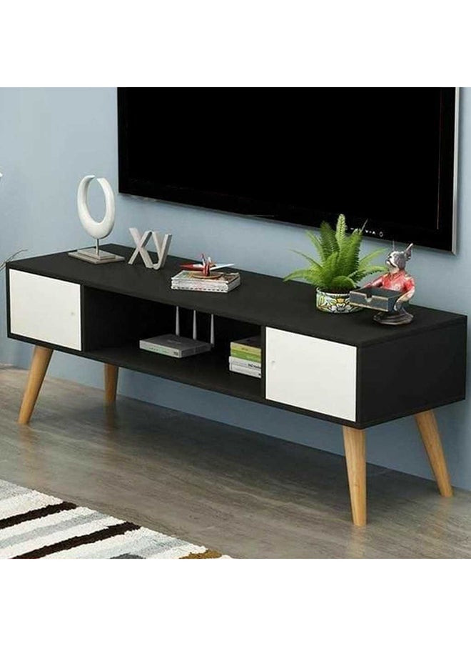 هومزمارت طاولة تلفاز خشب ام دي اف أسود - 120×30×50 سم  - Image 1