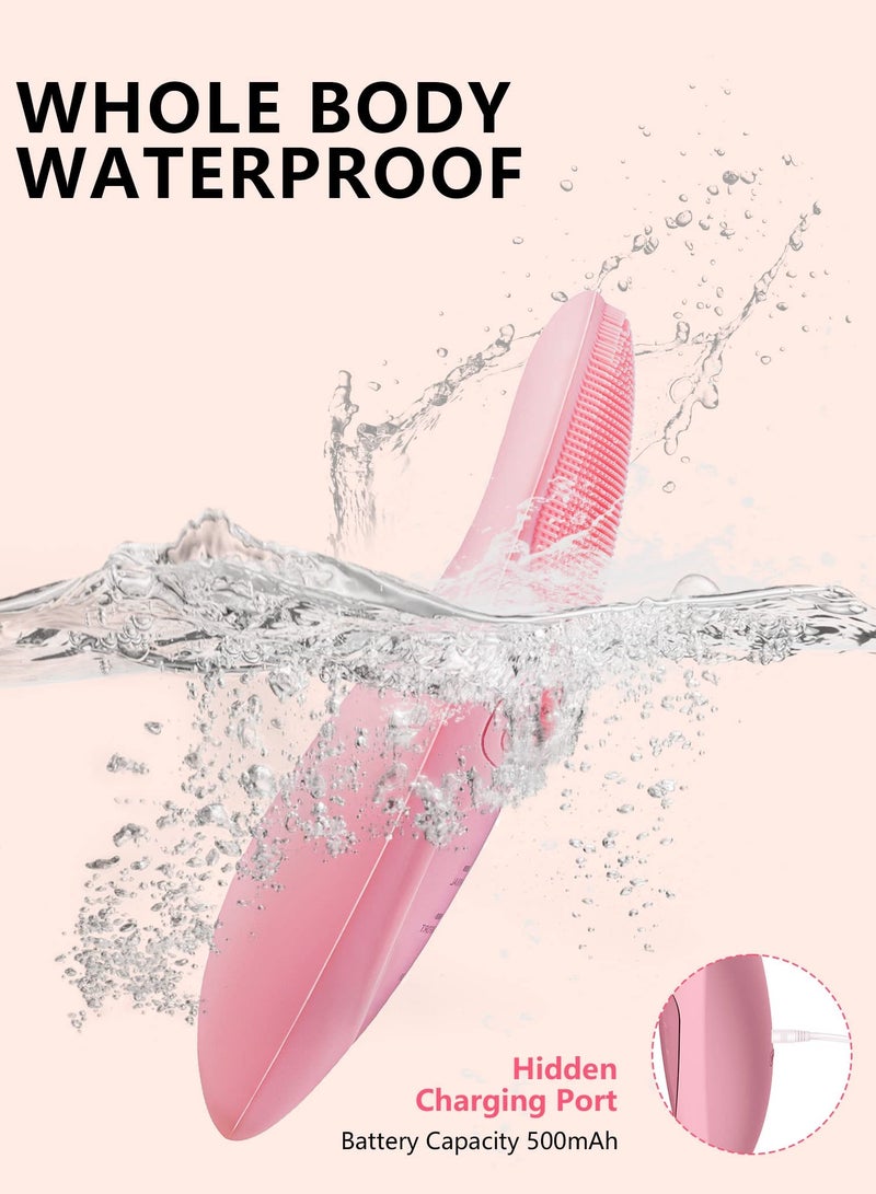 Portable Rechargeable Waterproof Silicone Sonic Facial Cleansing Brush for Deep Cleaning and Exfoliation - Image 4