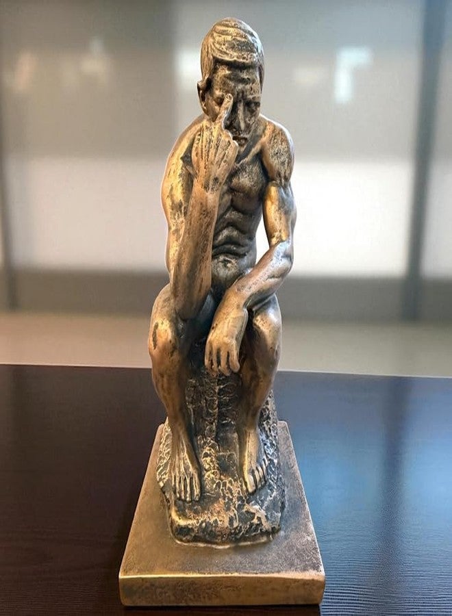 Top Brass Rude Thinking Man Middle Finger Statue – Funny Adult Humor Decor, Edgy Gag Gift Sculpture 7 3/4" Tall – Rodin’s The Thinker Parody - Image 5